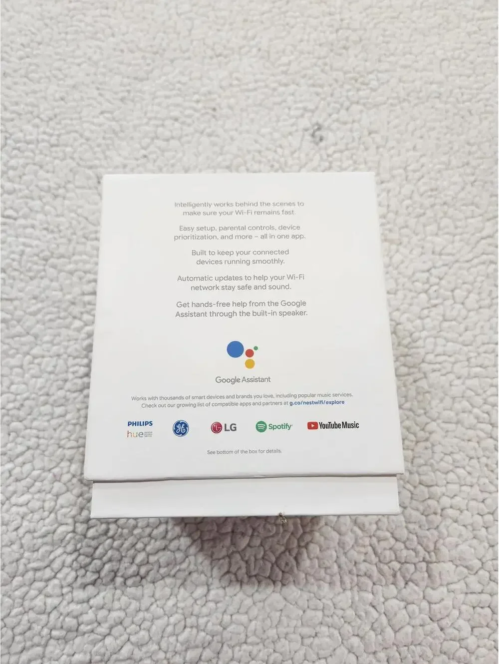 Google Nest H2D GA00595-US WiFi Router AC2200 2.4GHz/5GHz Untested, come as is